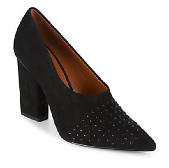 Halston Laurel Studded Suede Pumps - Picture 8 of 8